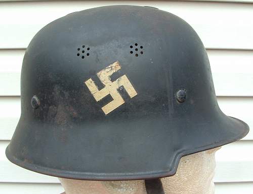 Early Double Decal Civil Police Helmet