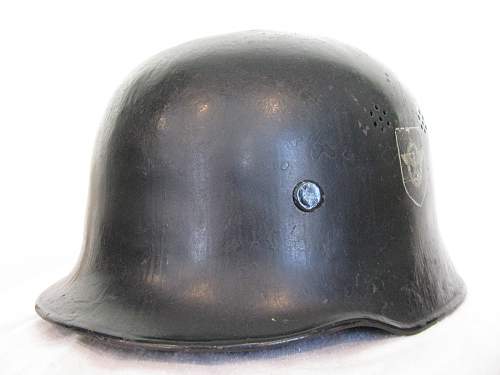 M34 Double Decal Fire Police Helmet - Austrian Police Decals
