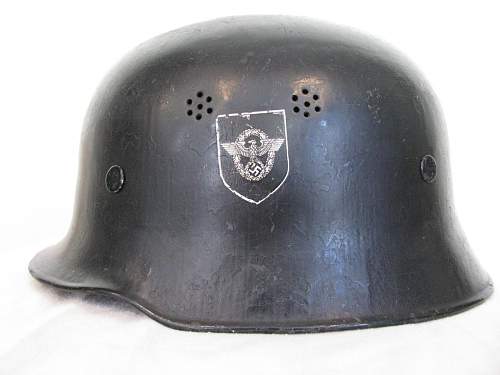 M34 Double Decal Fire Police Helmet - Austrian Police Decals