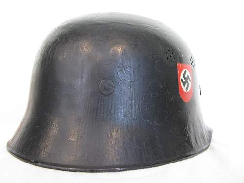 M34 Double Decal Fire Police Helmet - Austrian Police Decals