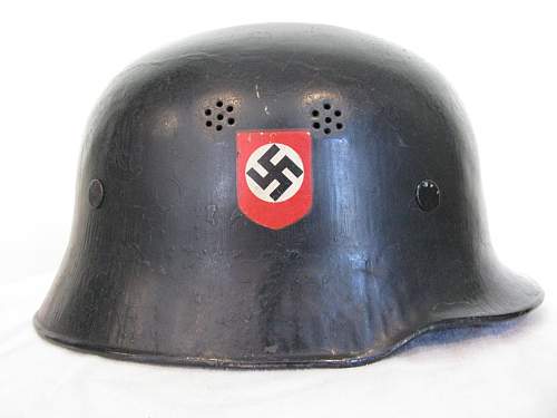 M34 Double Decal Fire Police Helmet - Austrian Police Decals