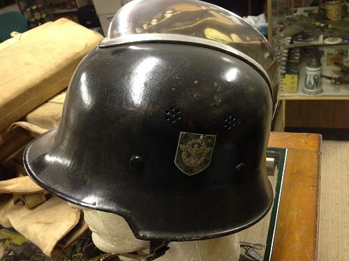 WWII German FIREMAN steel Helmet.  Opinions please!