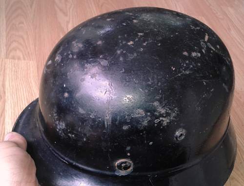 Black M35 Beaded Helmet