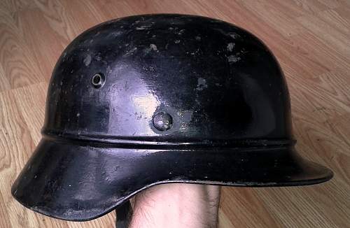 Black M35 Beaded Helmet