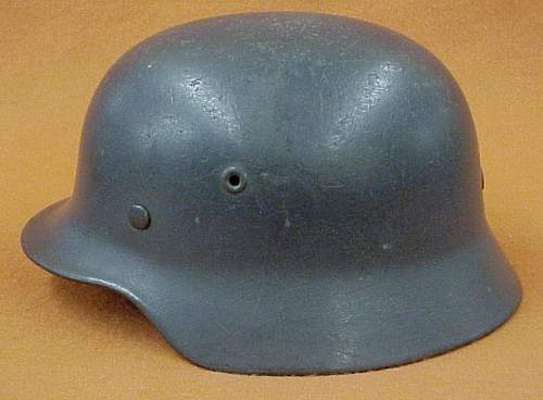 battleship grey M40 Helmet - Kriegsmarine or perhaps Coastal Artillery?