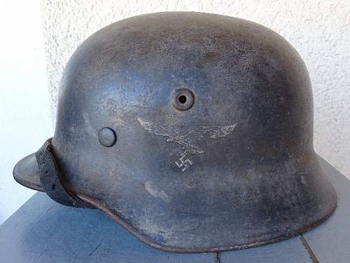 I'm new to helmets. Is this luftwaffe helmet a fake?
