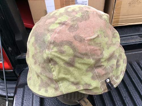 What is this waffen ss helmet camo patterns cover replica?