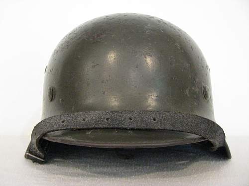 M35 Double Decal Combat Police Helmet - ET62 - Lot # 4392