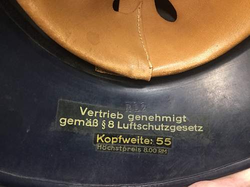 Info Needed on BMW Luftschutz Helmet