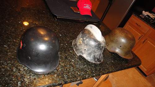 My three helmets LOL. Please critique.........