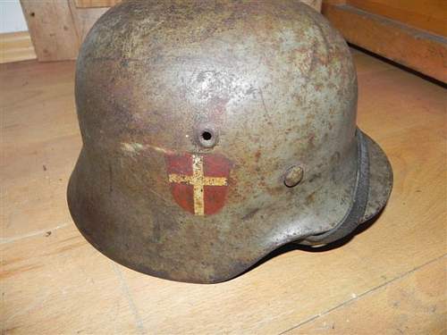 Unknown German helmet with markings?