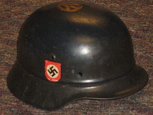 beaded combat police helmet