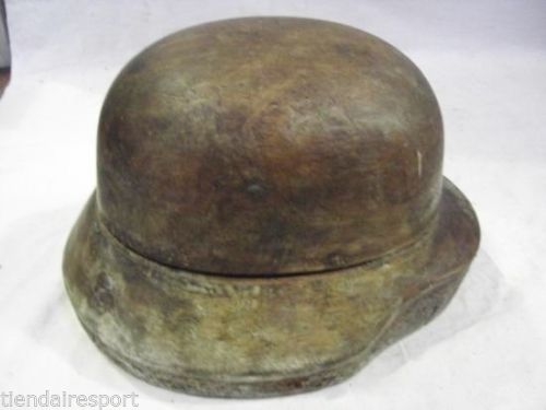 Wooden helmet mold on Ebay