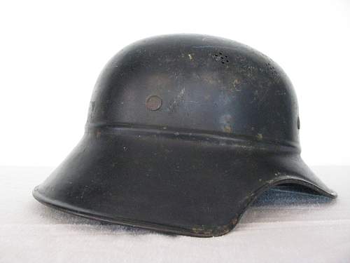 One piece beaded gladiator luftschutz factory police helmet