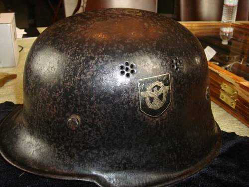 M40 Helmet w/Liner and Chin Strap and Civil Police Helmet: Authentic pieces?