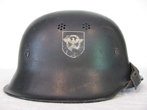 M34 Double Decal Police Helmet - Reverse Decal Configuration