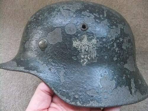 My first German helmet- Camo M35