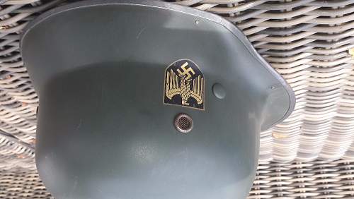 Original German parade helmets. Helps needed