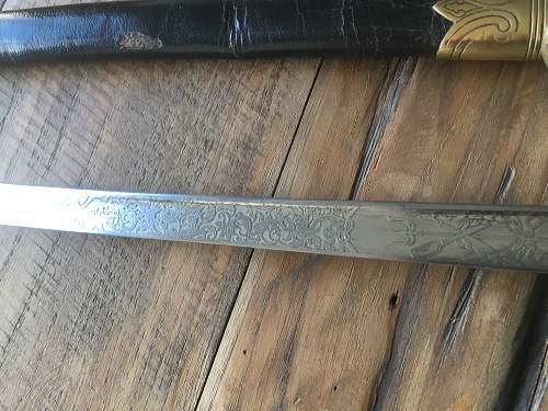 German naval sword, need some advise