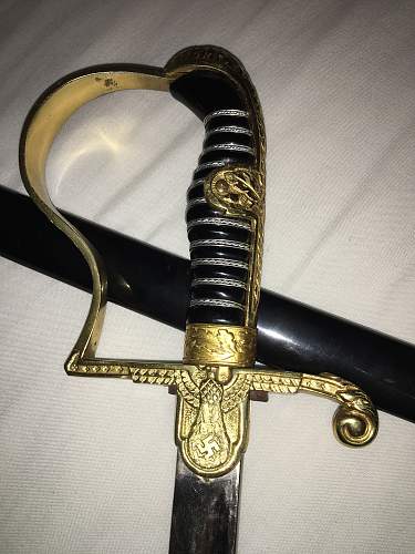 German Officers Dove Head Sword WW2