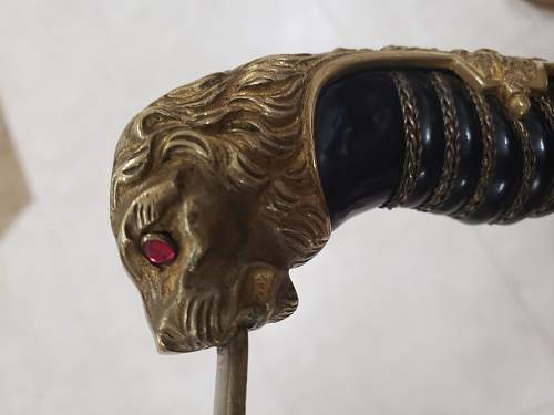 Is this ww2 German Lion Head Officers Parade Sword Real ?