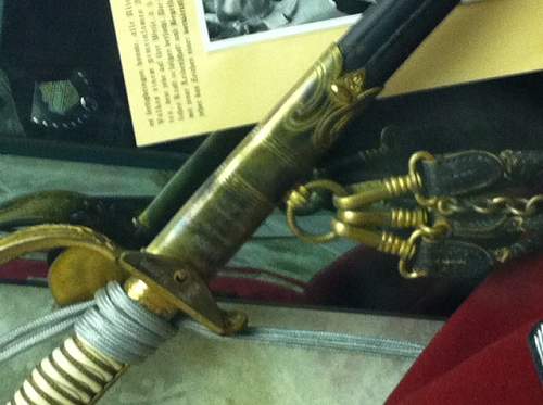 Engraved U-boat 47, Gunther Prien's naval sword and dress dagger....