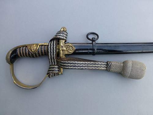 Beautiful Prinz Eugen Pattern Sword with Knot