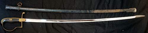 Army Dovehead Sword/ 60yrs in storage?