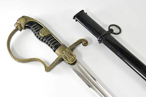 What is your opinion on this Unmarked Krebs Leopard Head Army Sword