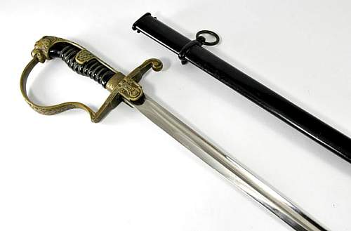 What is your opinion on this Unmarked Krebs Leopard Head Army Sword