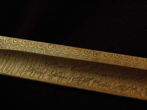 Damascus presentation sword