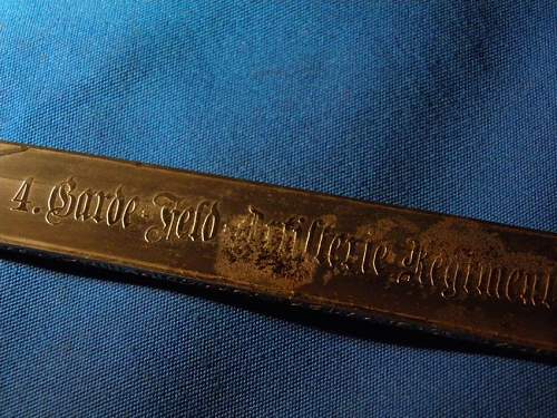 Imperial etched sword with Guard Star