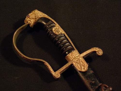 Lions Head artillery sword by Pack