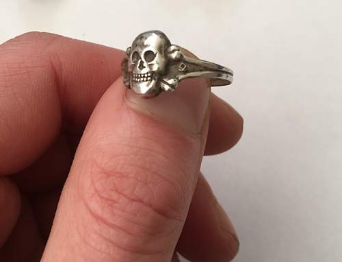 7th SS Volunteer Mountain Division Prinz Eugen + unknown totenkopf ring