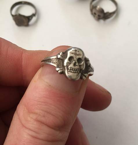 7th SS Volunteer Mountain Division Prinz Eugen + unknown totenkopf ring