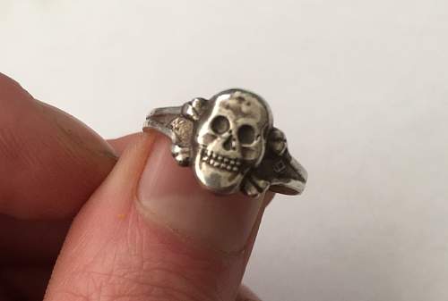 7th SS Volunteer Mountain Division Prinz Eugen + unknown totenkopf ring