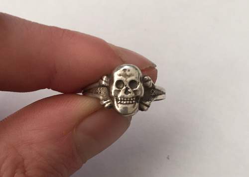 7th SS Volunteer Mountain Division Prinz Eugen + unknown totenkopf ring