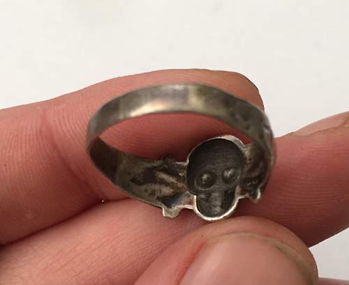 7th SS Volunteer Mountain Division Prinz Eugen + unknown totenkopf ring