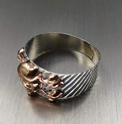 Skull Ring 2 piece 800 Silver