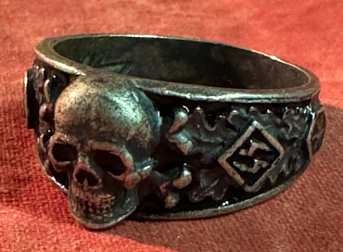 SS Totenkopf Silver Ring with Oak Leaves - Authentic or Not?