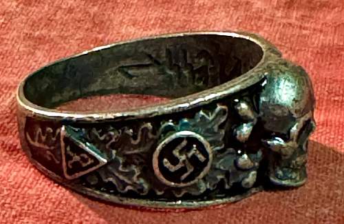 SS Totenkopf Silver Ring with Oak Leaves - Authentic or Not?