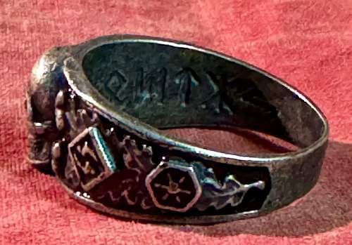 SS Totenkopf Silver Ring with Oak Leaves - Authentic or Not?