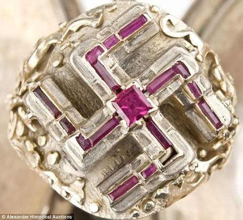 Adolf hitler's &quot;lost&quot; ruby and gold swastika ring