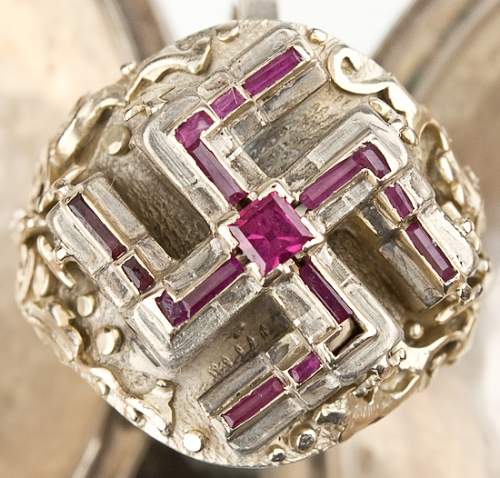 Adolf hitler's &quot;lost&quot; ruby and gold swastika ring