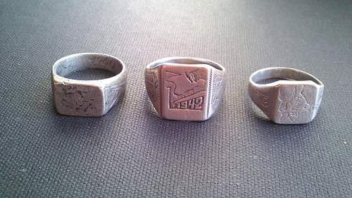 Three German rings (2x Krim + 1 unknown)