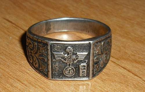 Nazi 1944 sliver RING  SS ring??