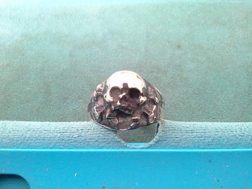 Totenkopf ring, before and after