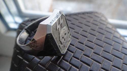 SS TK Ring with Weird Engraving