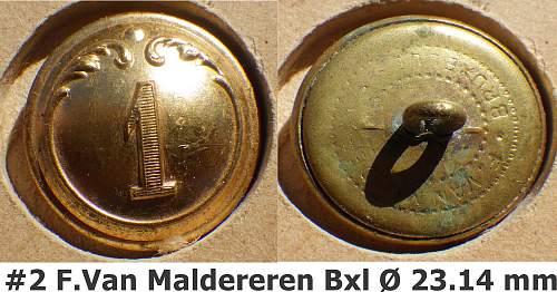 A variety of Belgian regimental buttons and their maker.