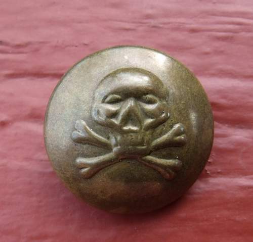 British 17th Lancers Death's Head Button